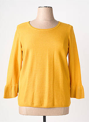 Pull coupe cintrée manches 3/4 jaune THOMAS RABE femme
