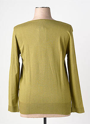 Pull coupe cintrée manches courtes vert BARBARA LEBEK femme