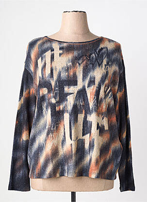 Pull coupe cintrée manches longues gris BARBARA LEBEK femme