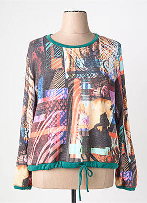 Pull stretch manches longues vert TINTA STYLE femme