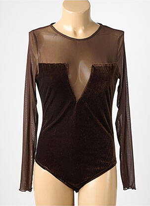 Body lingerie stretch marron JS MILLENIUM femme