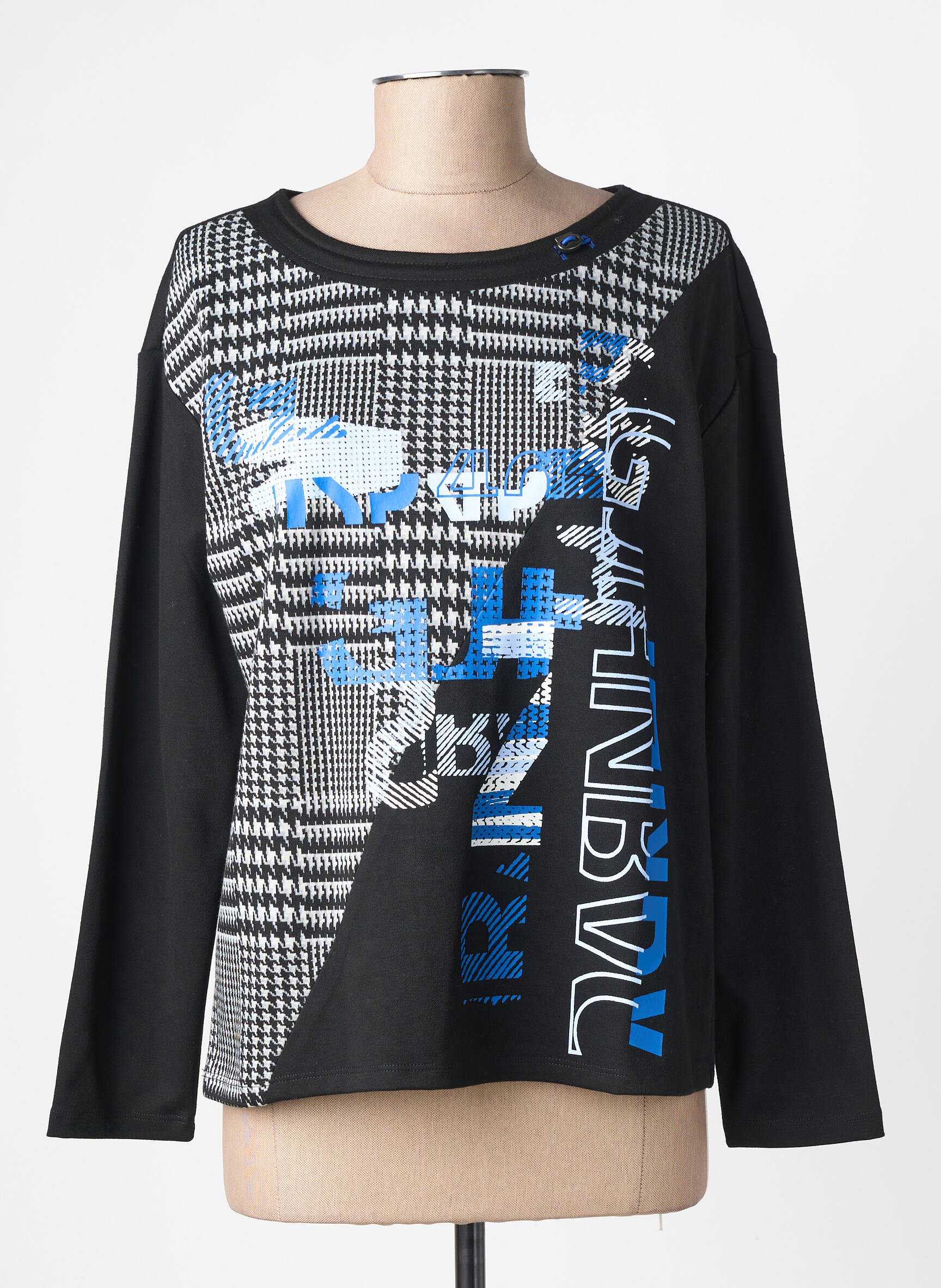 T-shirt manches longues manches longues noir BARBARA LEBEK femme