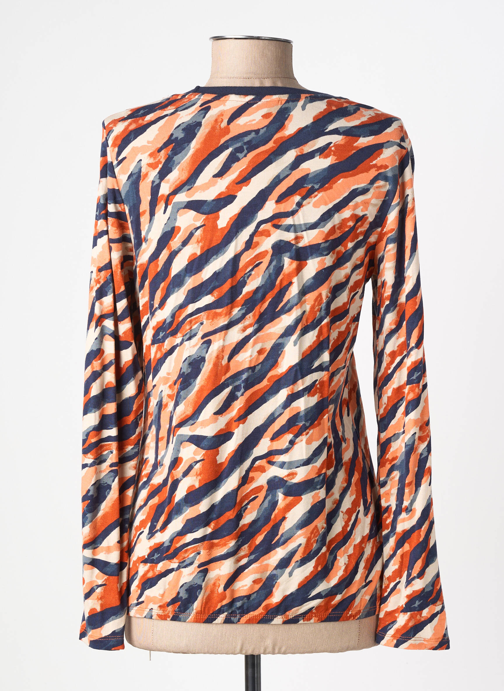 T-shirt manches longues manches longues orange BARBARA LEBEK femme