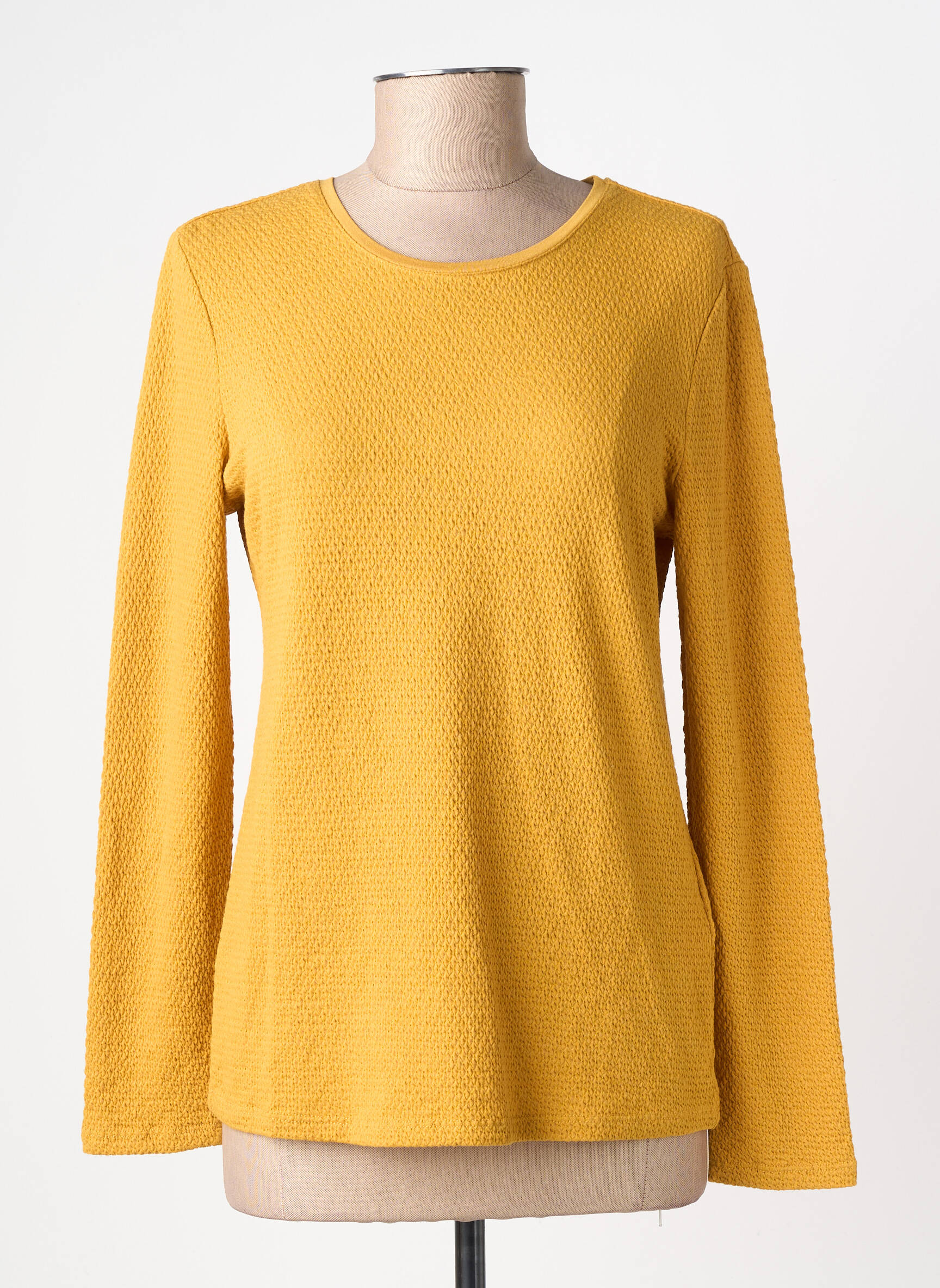 T-shirt manches longues manches longues jaune BARBARA LEBEK femme