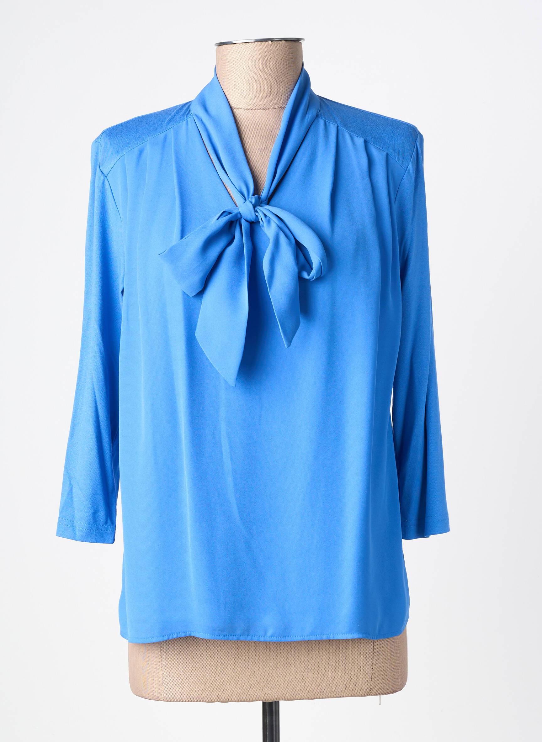 Blouse manches 3/4 manches 3/4 bleu FRANK WALDER femme
