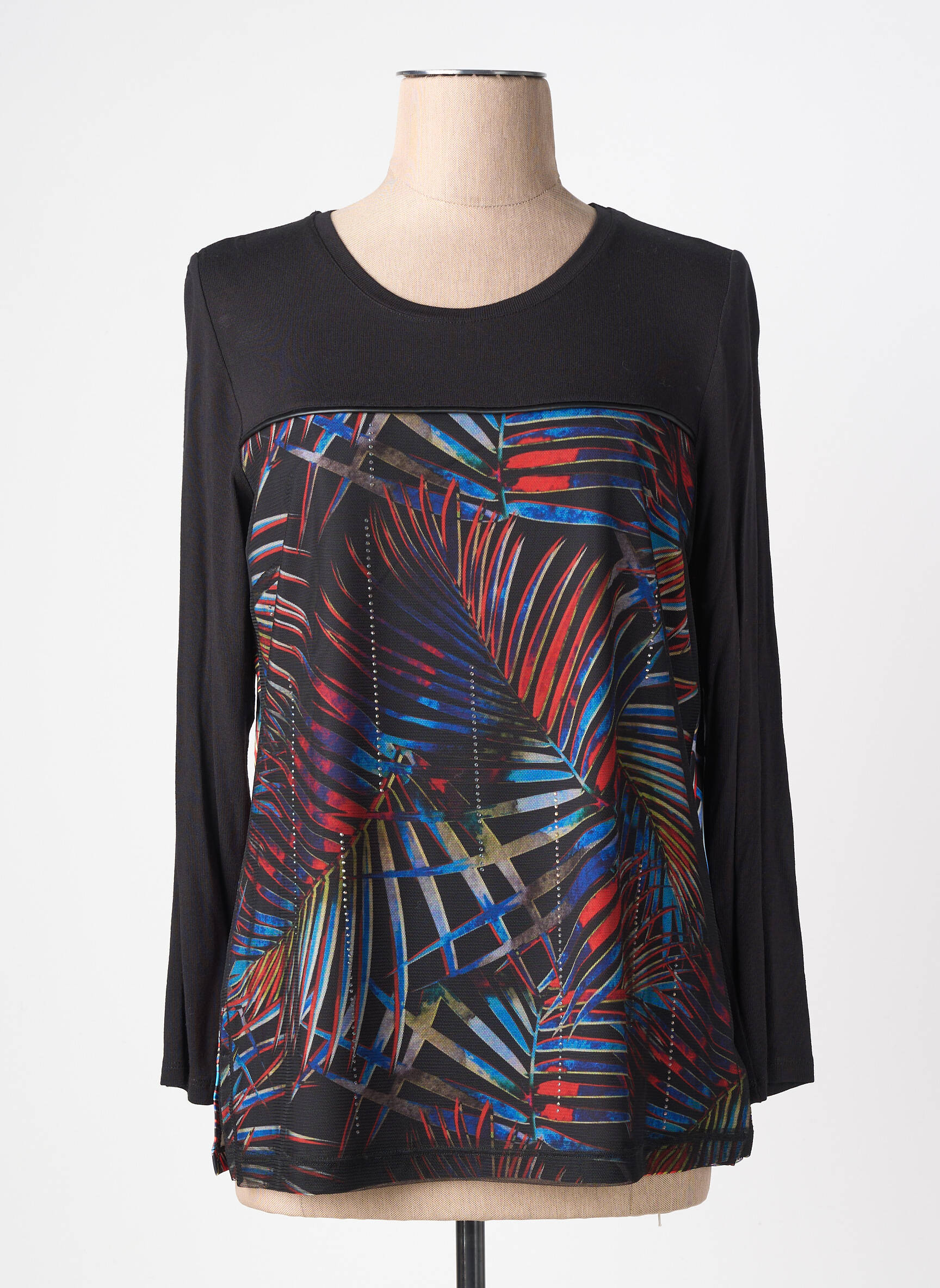 Top stretch manches longues noir GUY DUBOUIS femme