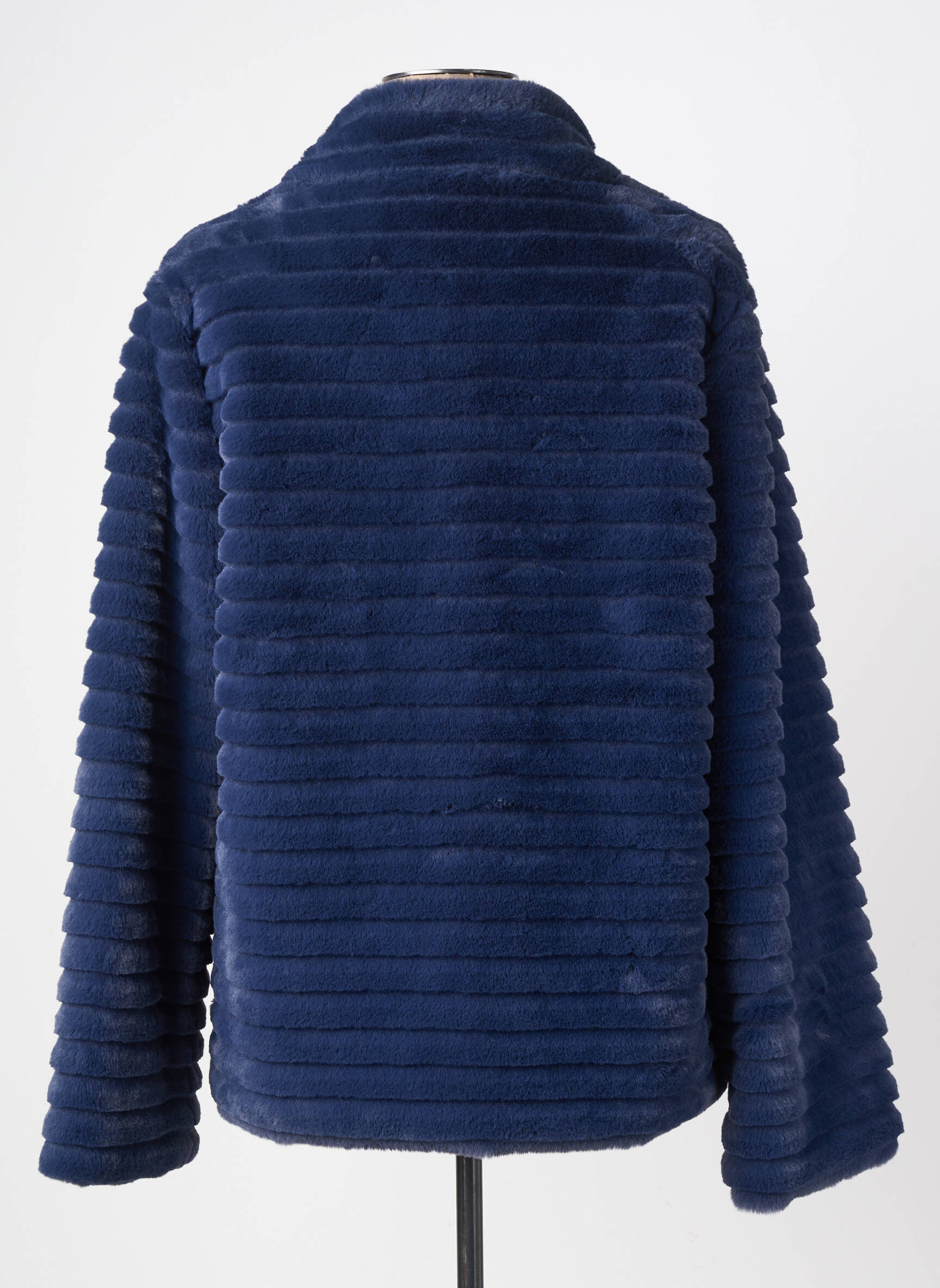 Manteau court coupe droite sans capuche bleu BARILOCHE femme