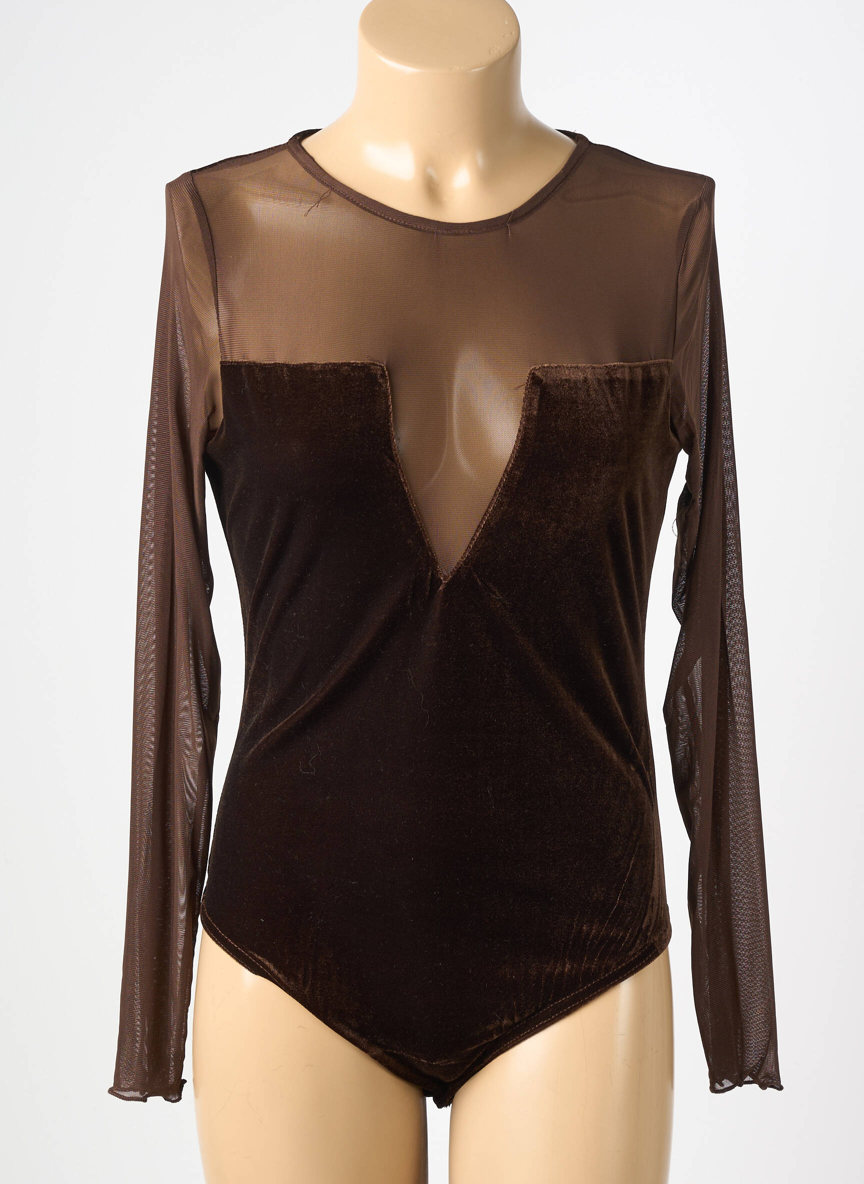 Body lingerie stretch marron JS MILLENIUM femme