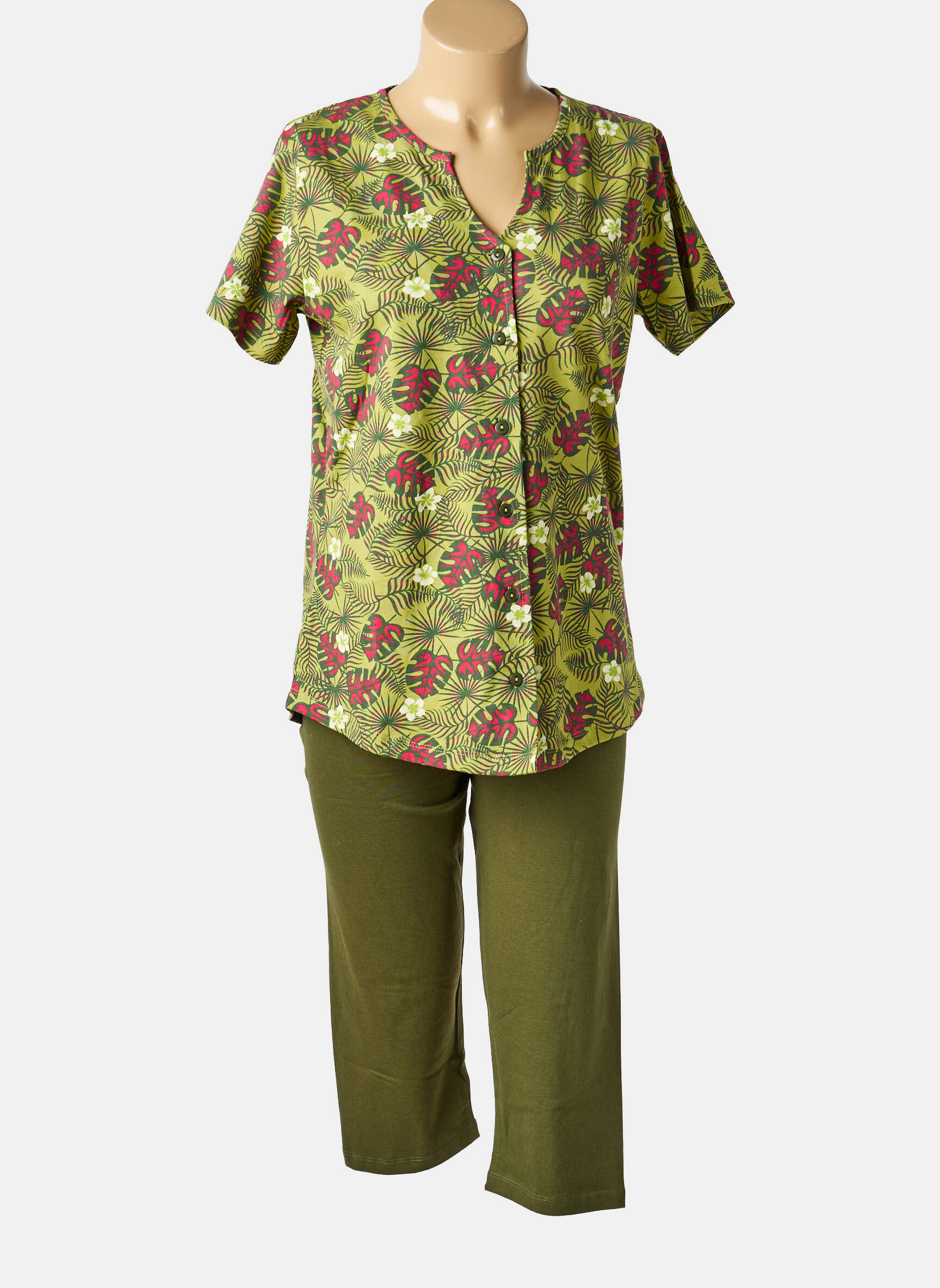 Pyjama manches courtes vert ROSE POMME femme