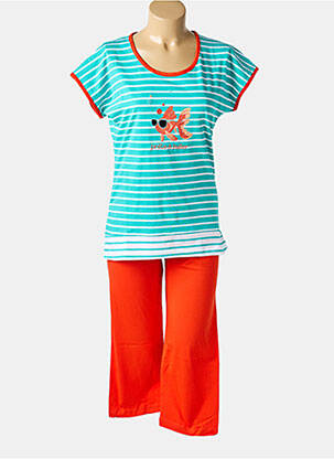 Pyjama manches courtes bleu ROSE POMME femme
