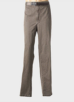 Pantalon droit coupe droite marron MEYER homme