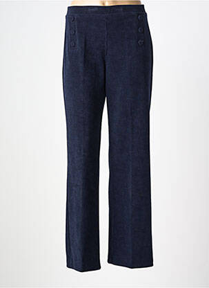 Pantalon droit taille élastique bleu TINTA femme