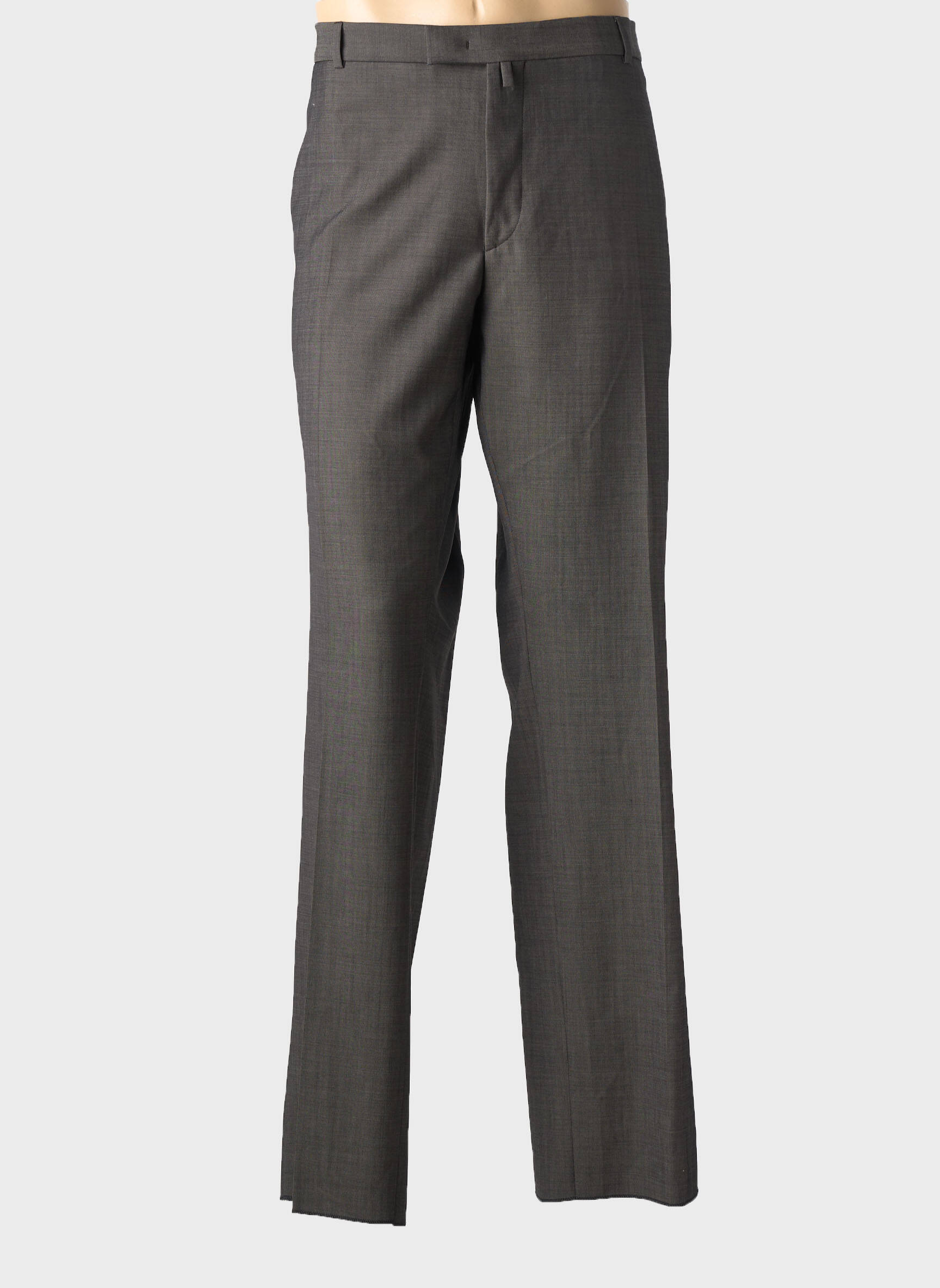 Pantalon droit coupe droite gris BRUNO SAINT HILAIRE homme