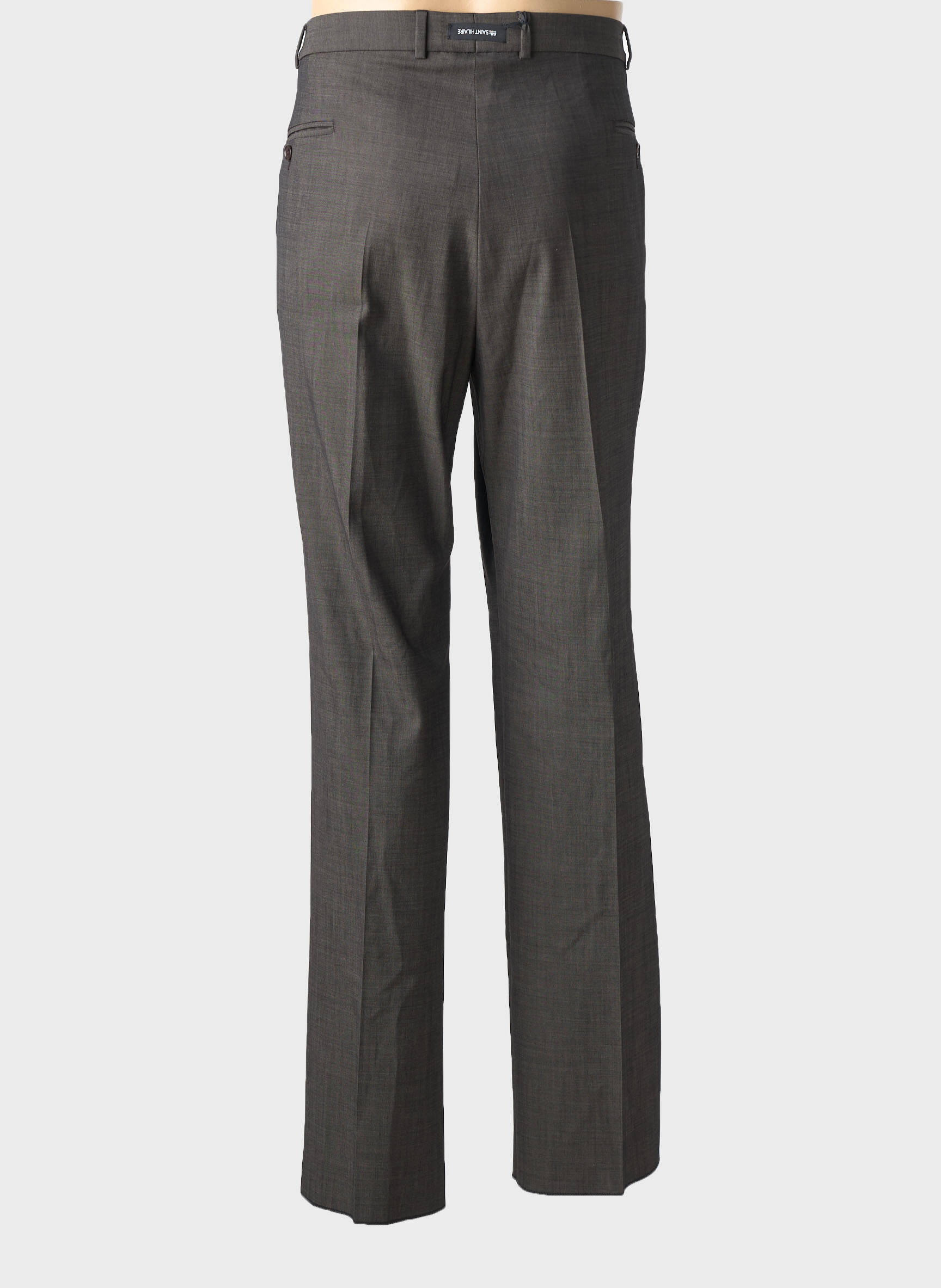 Pantalon droit coupe droite gris BRUNO SAINT HILAIRE homme