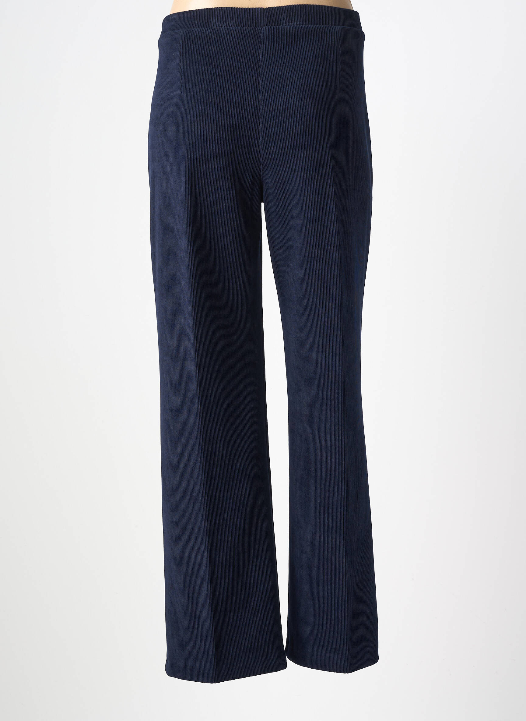 Pantalon droit taille élastique bleu TINTA femme