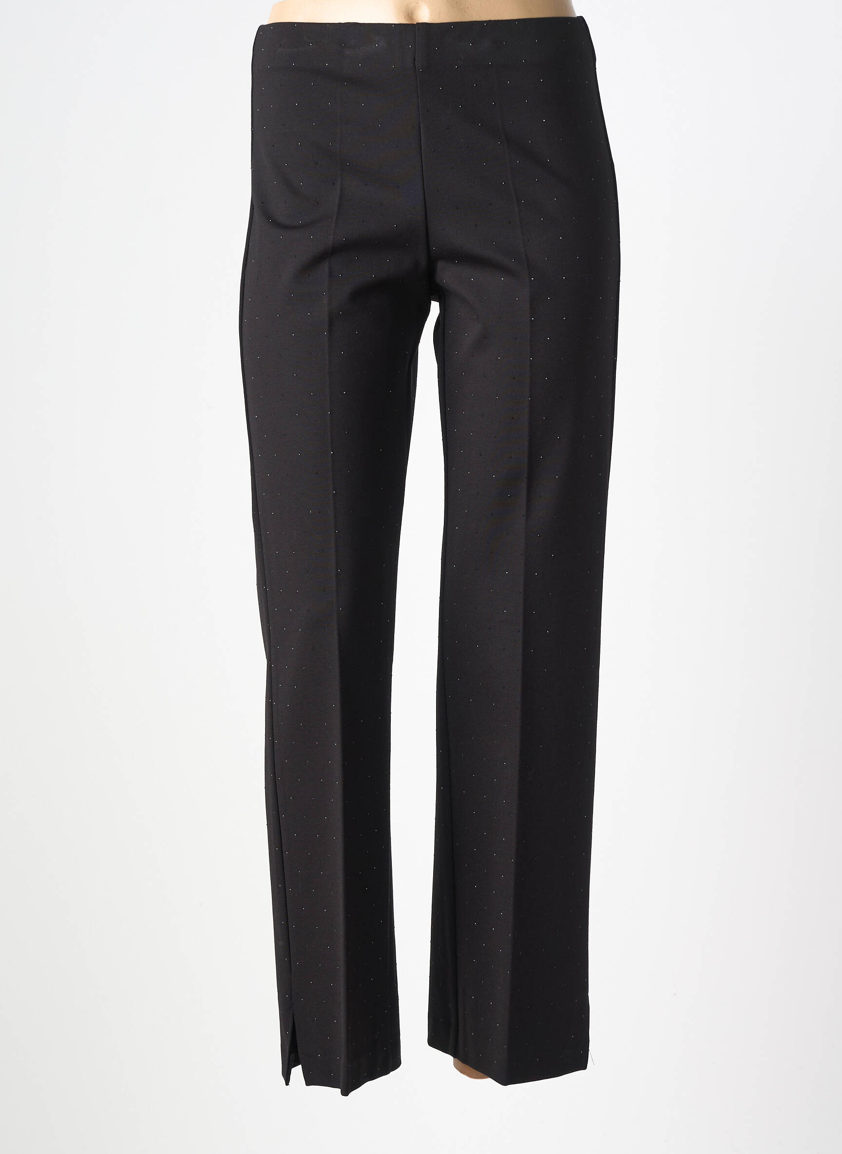 Pantalon droit taille élastique noir BARILOCHE femme