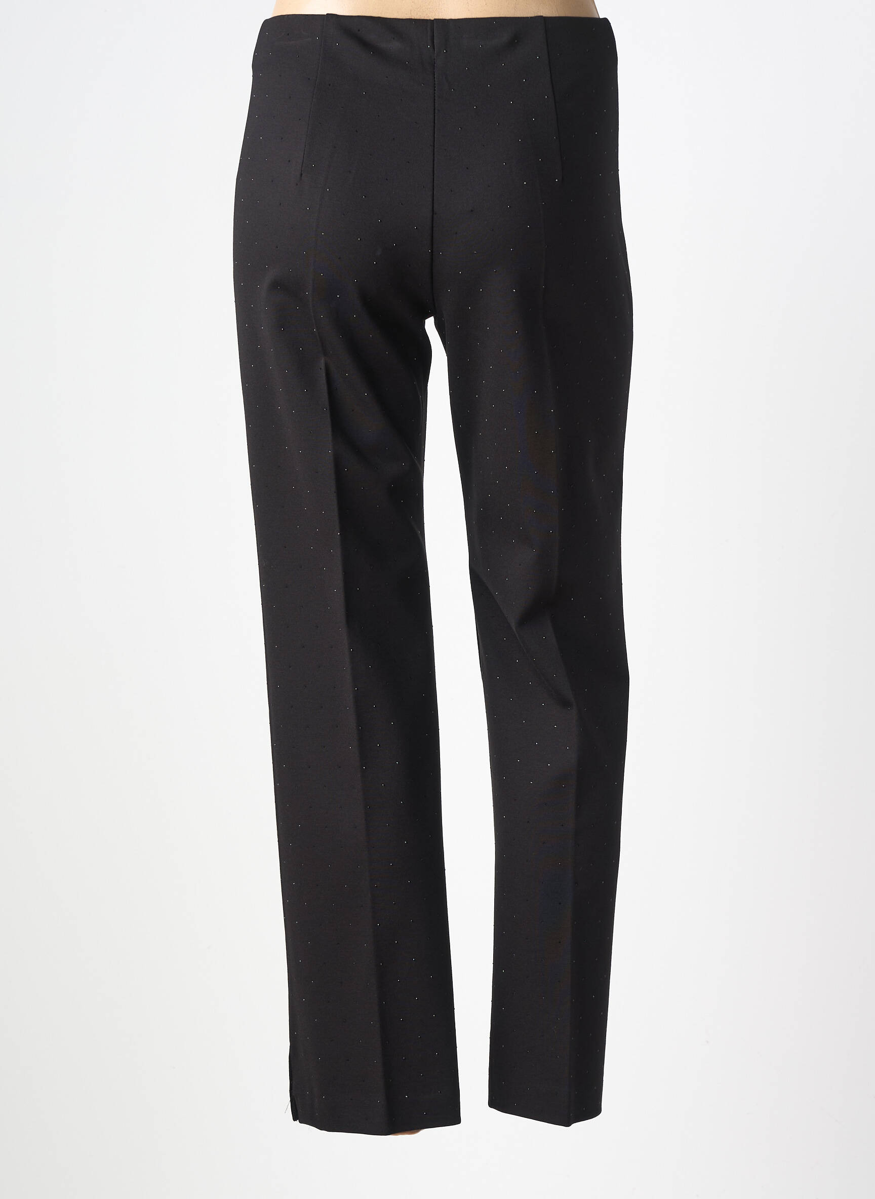 Pantalon droit taille élastique noir BARILOCHE femme