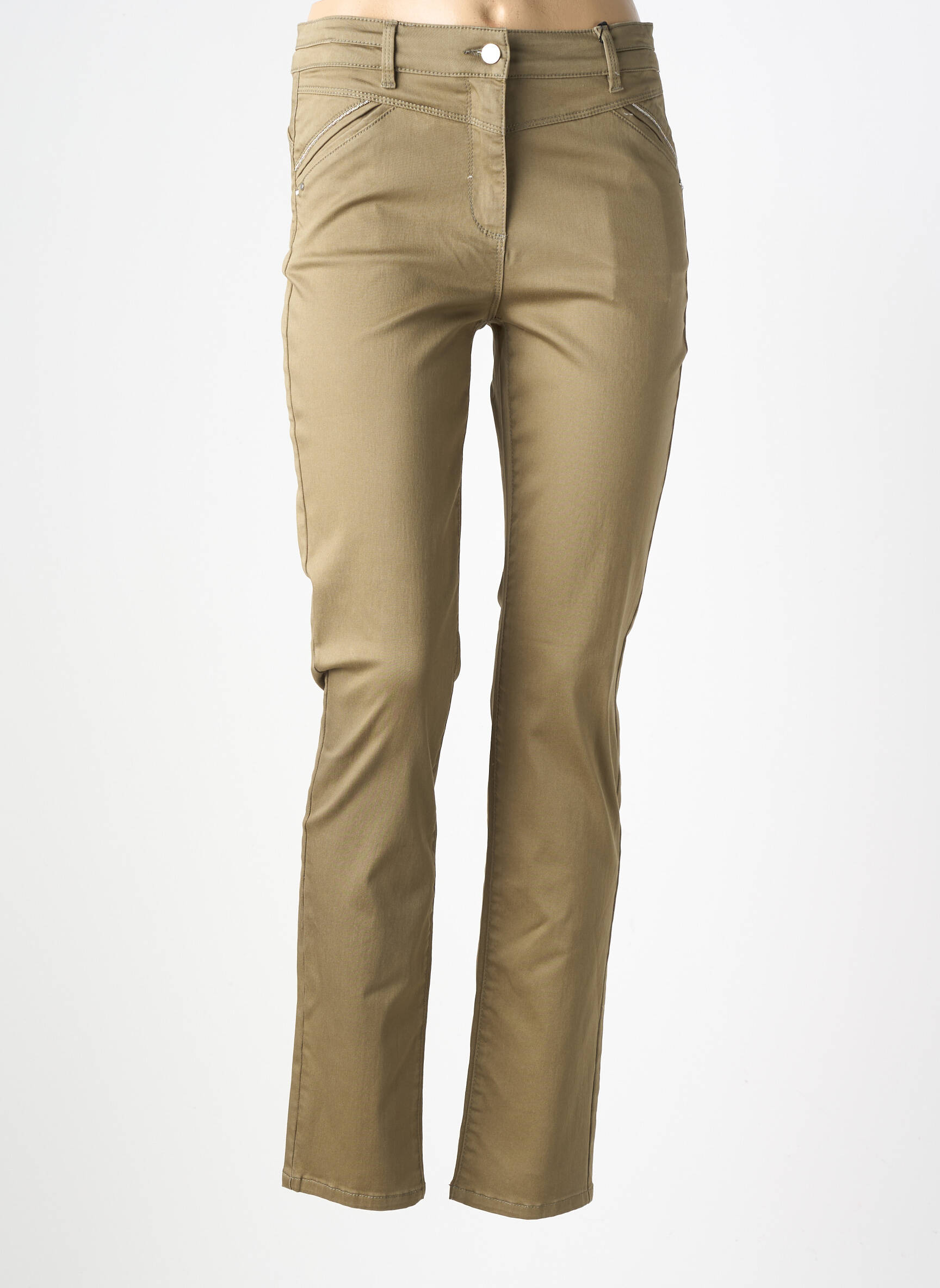 Pantalon slim poches vert JULIE GUERLANDE femme