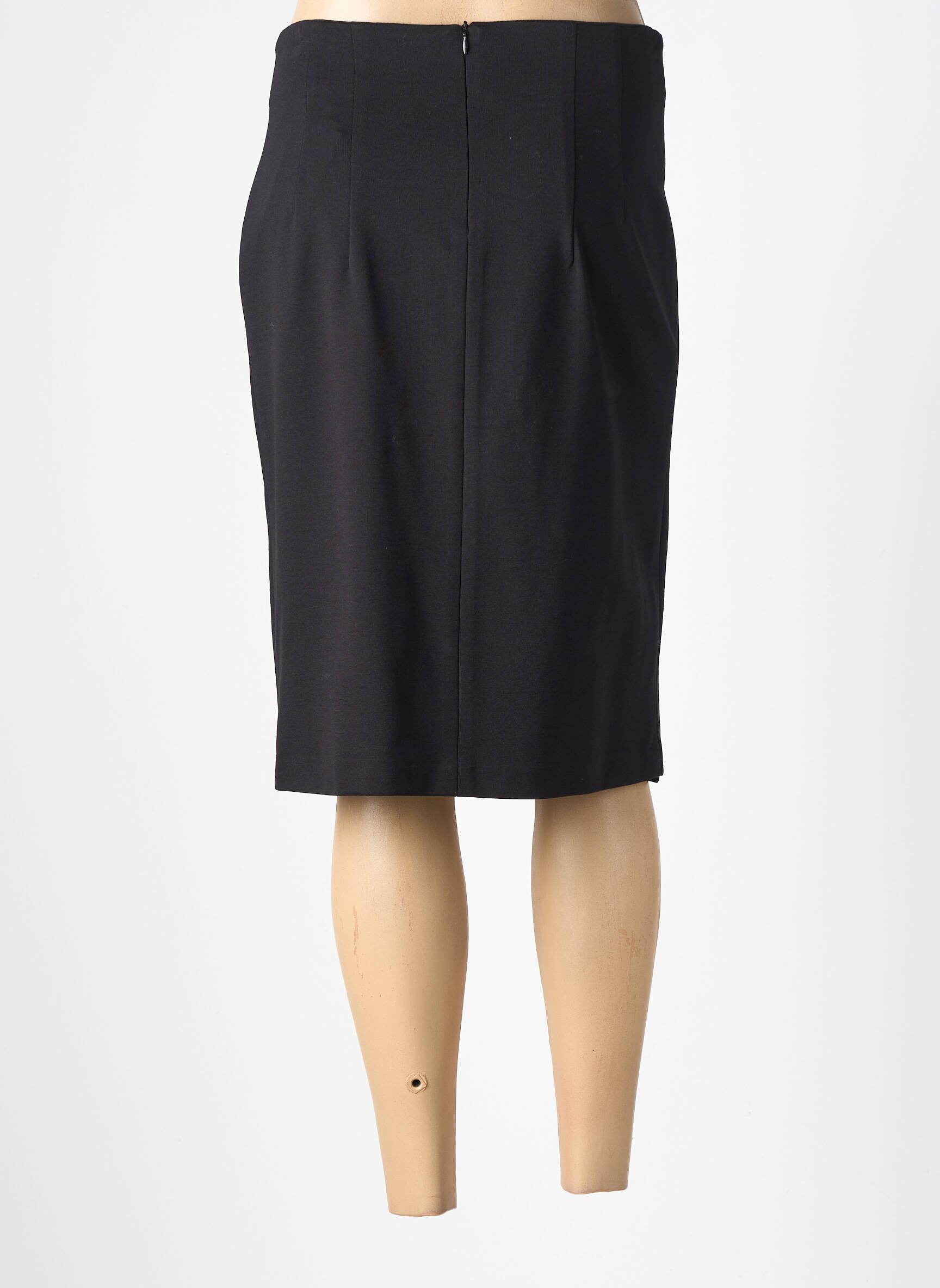 Jupe mi-longue fermeture zippée au dos noir BARILOCHE femme