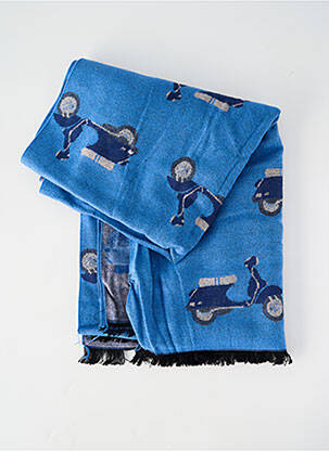 Echarpe maille fine bleu REVER MILE femme