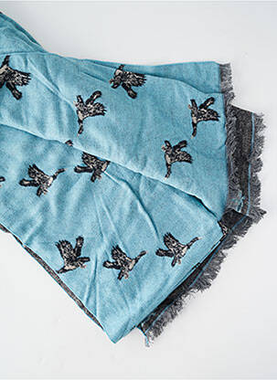 Echarpe maille fine bleu REVER MILE femme
