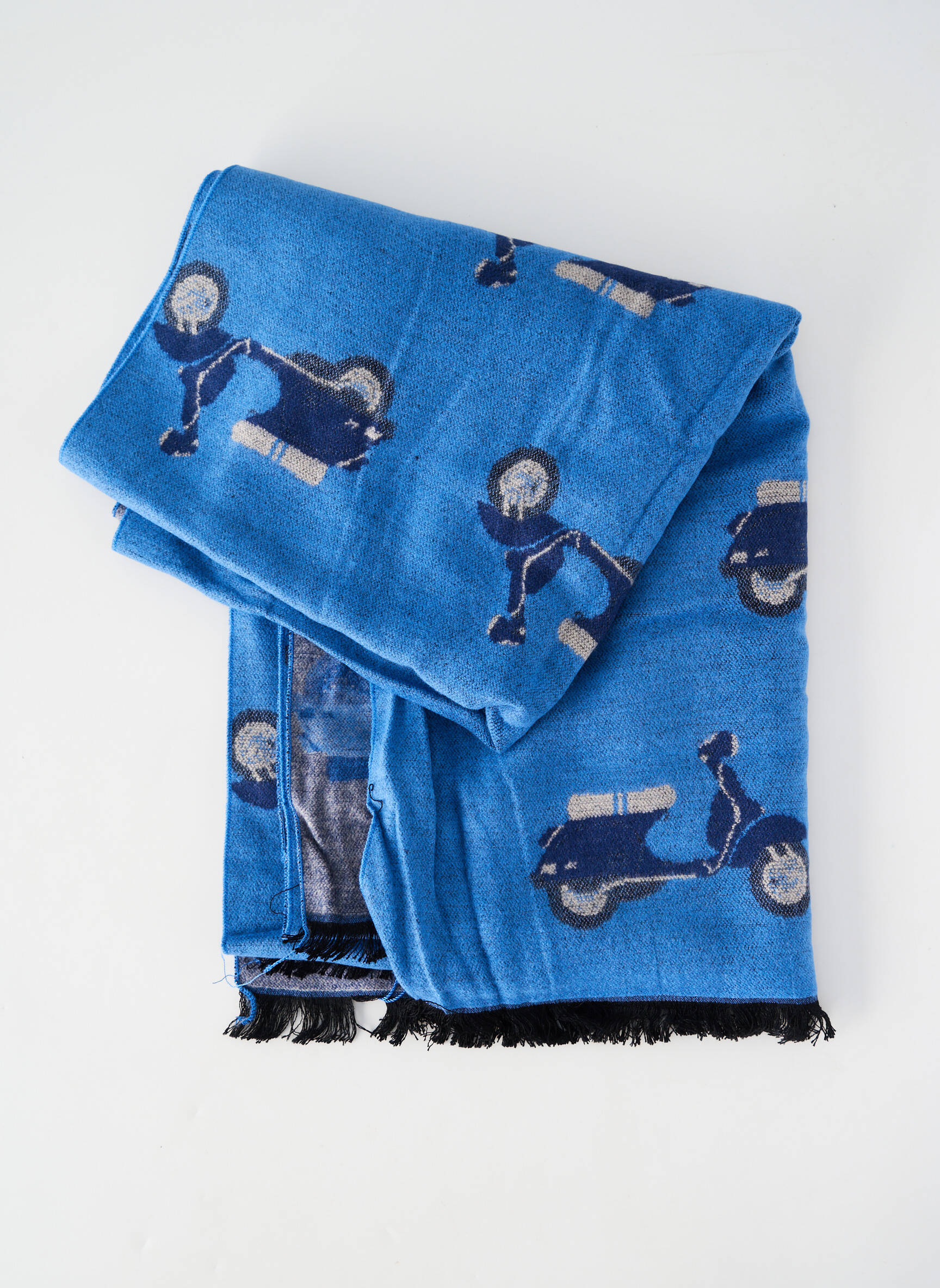 Echarpe maille fine bleu REVER MILE femme