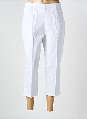 Pantacourt coupe droite blanc GEVANA femme