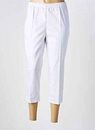Pantacourt coupe droite blanc GEVANA femme