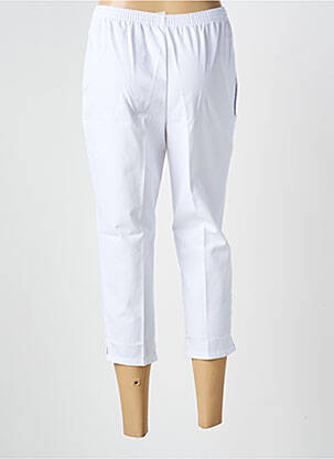 Pantacourt coupe droite blanc GEVANA femme