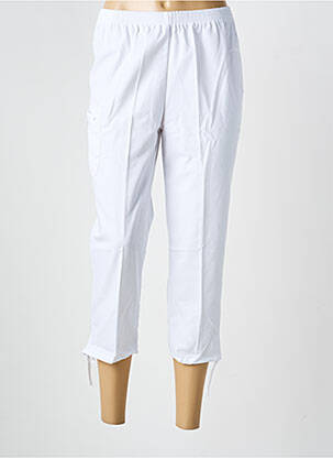 Pantacourt taille élastique blanc GEVANA femme