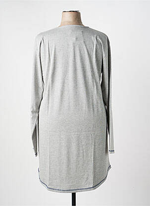 Chemise de nuit sérigraphie floquée gris ROSE POMME femme