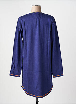 Chemise de nuit manches longues bleu ROSE POMME femme