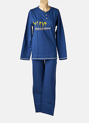 Pyjama coupe droite bleu ROSE POMME femme
