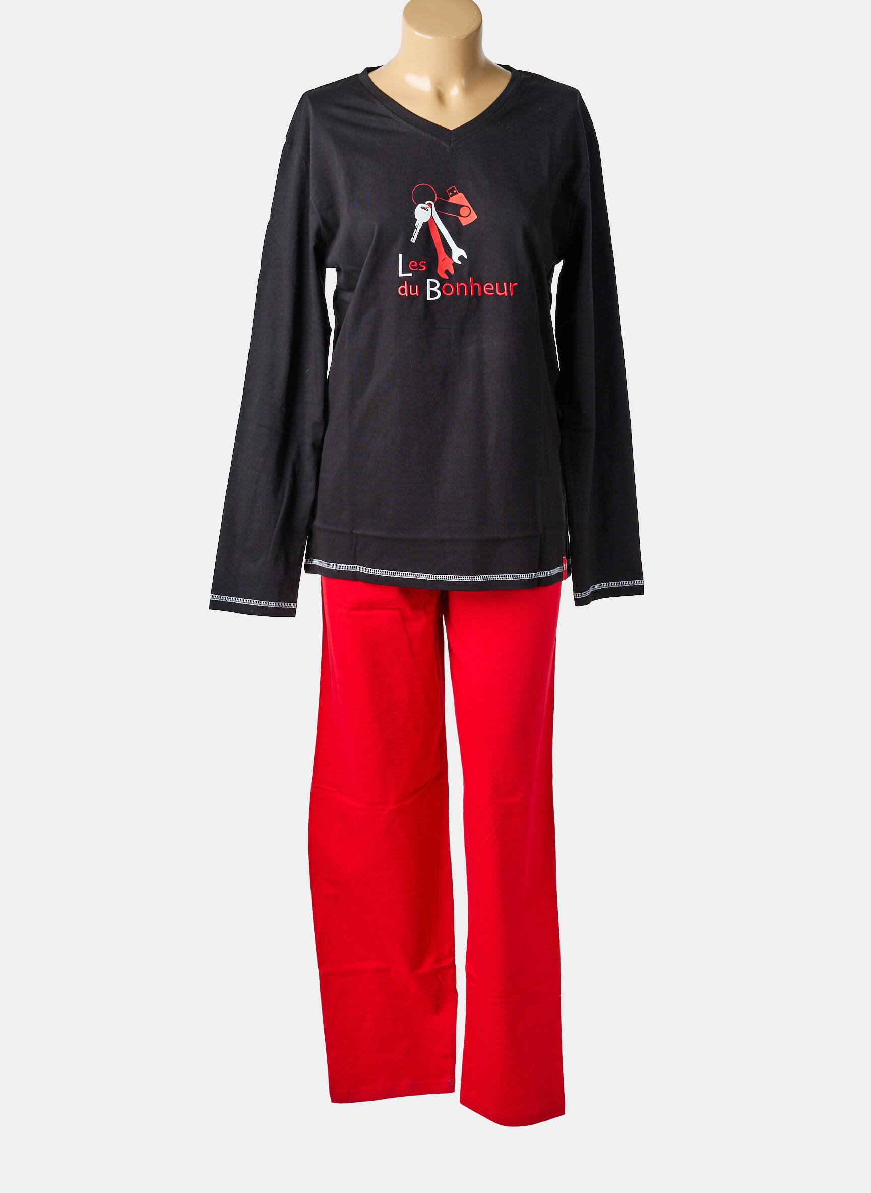 Pyjama sérigraphie noir ROSE POMME homme