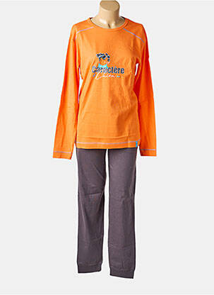 Pyjama col rond orange ROSE POMME homme