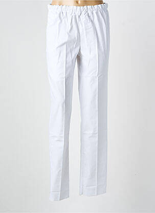 Pantalon droit taille élastique blanc GEVANA femme