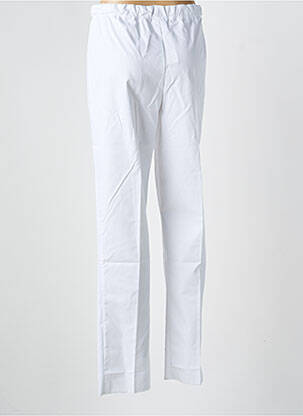 Pantalon droit taille élastique blanc GEVANA femme