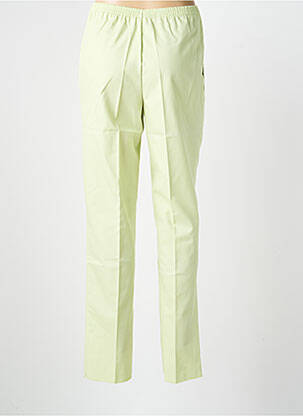 Pantalon droit taille élastique vert GEVANA femme