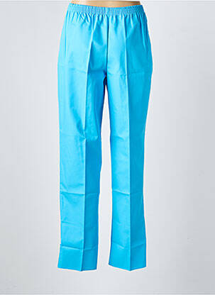 Pantalon droit taille élastique bleu GEVANA femme