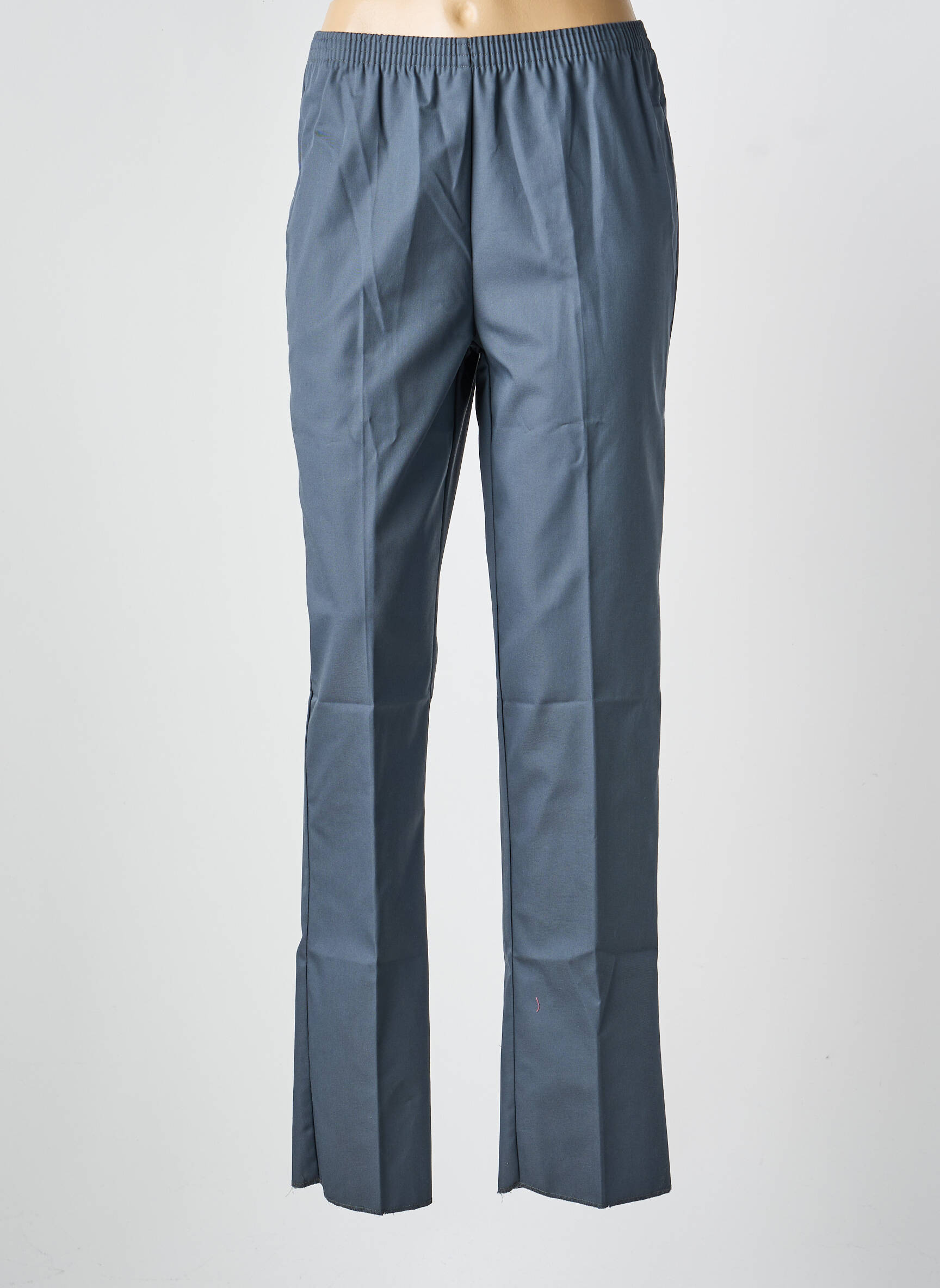 Pantalon droit taille élastique gris GEVANA femme