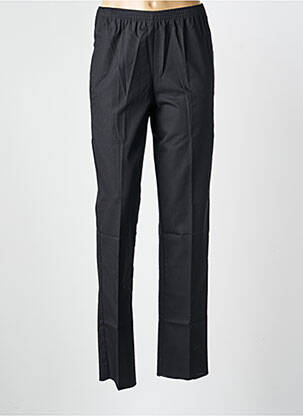 Pantalon droit taille élastique noir GEVANA femme