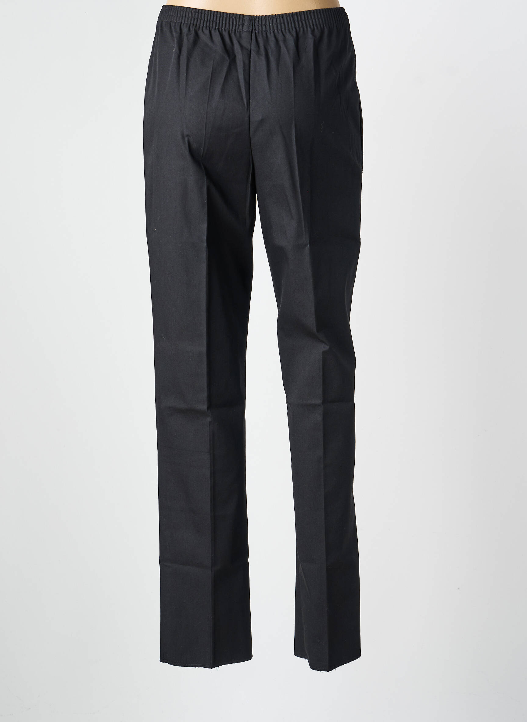 Pantalon droit taille élastique noir GEVANA femme