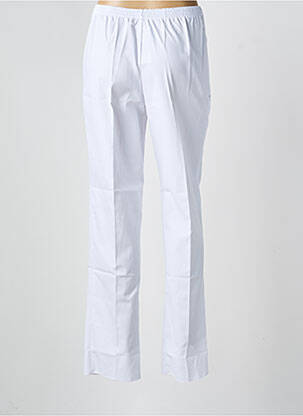 Pantalon droit taille élastique blanc GEVANA femme