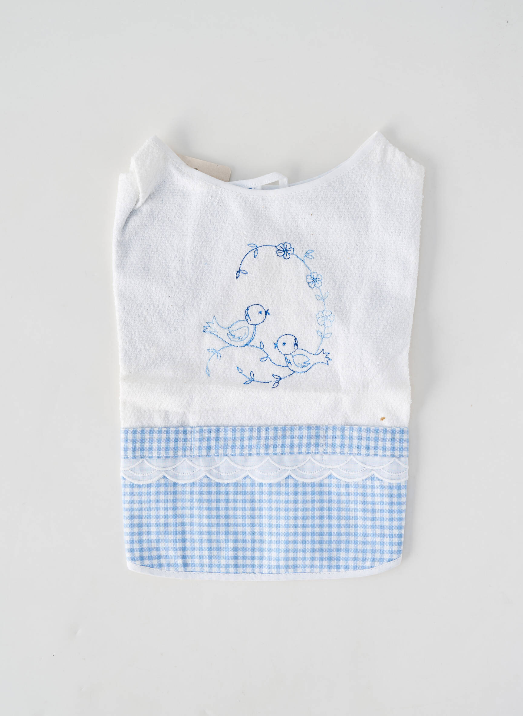 Bavoir fermeture liens à nouer bleu GEVANA enfant