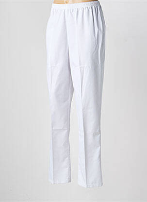 Pantalon slim taille élastique taille normale blanc GEVANA femme