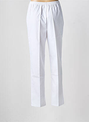 Pantalon slim taille élastique taille normale blanc GEVANA femme