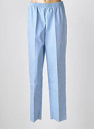 Pantalon droit taille élastique taille normale bleu GEVANA femme