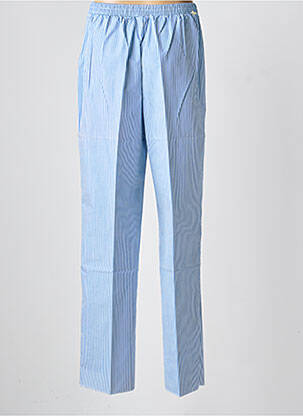 Pantalon droit taille élastique taille normale bleu GEVANA femme