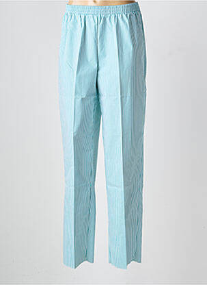 Pantalon droit taille élastique taille normale vert GEVANA femme