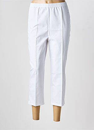 Pantacourt taille élastique taille normale blanc GEVANA femme